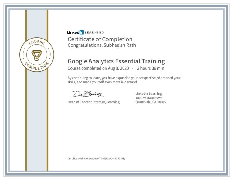 LinkedIn Learning _ GoogleAnalytics